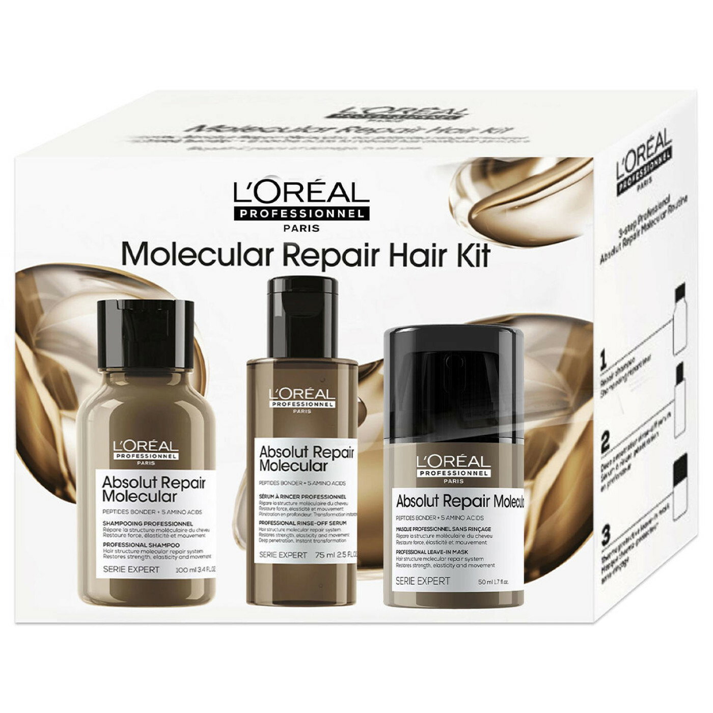L'Oréal Serie Expert Absolut Repair Molecular Geschenkset (Shampoo + Haarserum + Leave-In Haarmaske)